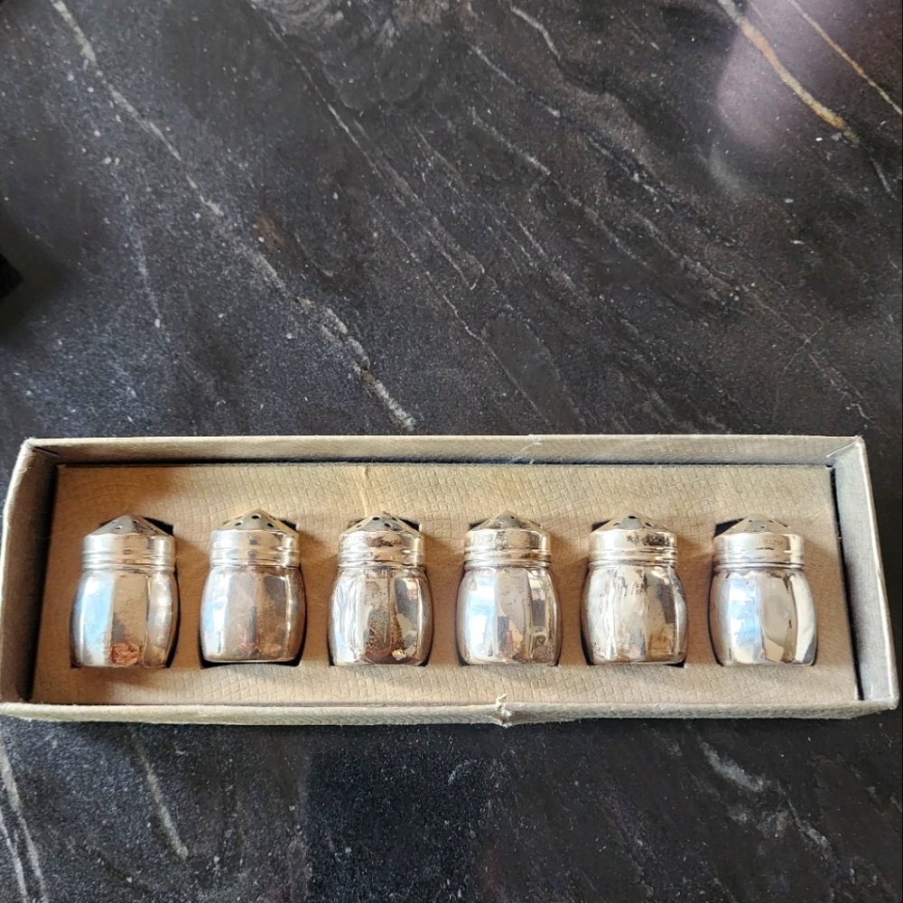 6pc. Lord Silver Inc. Sterling Salt And Pepper Shakers. Unused.